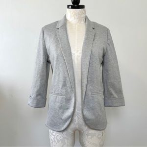 LC Lauren Conrad light heather gray blazer business casual contemporary size 10